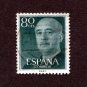 Spain Postage Stamp 1955 Scott# ES 824 Used 80 CTS Franco, General S