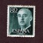 Spain Postage Stamp 1955 Scott# ES 824 Used 80 CTS Franco, General R