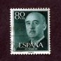 Spain Postage Stamp 1955 Scott# ES 824 Used 80 CTS Franco, General O