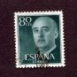 Spain Postage Stamp 1955 Scott# ES 824 Used 80 CTS Franco, General N