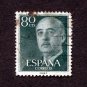 Spain Postage Stamp 1955 Scott# ES 824 Used 80 CTS Franco, General J