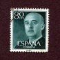 Spain Postage Stamp 1955 Scott# ES 824 Used 80 CTS Franco, General I