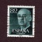 Spain Postage Stamp 1955 Scott# ES 824 Used 80 CTS Franco, General F