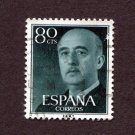 Spain Postage Stamp 1955 Scott# ES 824 Used 80 CTS Franco, General B