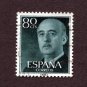 Spain Postage Stamp 1955 Scott# ES 824 Used 80 CTS Franco, General B