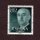 Spain Postage Stamp 1955 Scott# ES 824 Used 80 CTS Franco, General A