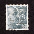 Spain Postage Stamp 1952 Michel# ES 849Cb Used 50 CTS Generalísimo Francisco Franco F