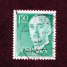 Spain Postage Stamp 1956 Scott# ES 827 Used 1.50 Pta Franco, General D