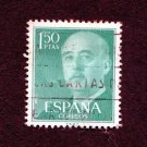 Spain Postage Stamp 1956 Scott# ES 827 Used 1.50 Pta Franco, General A
