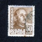 Spain Postage Stamp 1948 Scott# ES 765 Used 50 CTS General Franco B