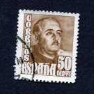 Spain Postage Stamp 1952 Michel# ES 952b Used 50 CTS General Franco C