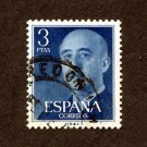 Spain Postage Stamp 1955 Scott# ES 831 Used 3 Pta Franco, General N