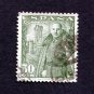 Spain Postage Stamp 1954 Scott# ES 1039 Used 30 CTS General Franco J