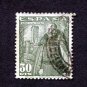 Spain Postage Stamp 1954 Scott# ES 1039 Used 30 CTS General Franco I