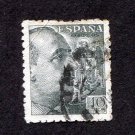 Spain Postage Stamp 1940 Scott# ES 697a Used 40 CTS General Franco A