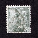 Spain Postage Stamp 1939 Scott# ES 697 Used 40 CTS General Franco A