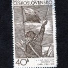 Czechoslovakia Postage Stamp 1971 Scott# CS 1727 Used 40 h Song of the Barricades, by Karel Štika