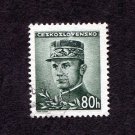 Czechoslovakia Postage Stamp 1945 Scott# CS 302 Used 80 h Milan Rastislav Štefánik