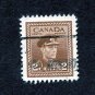 Canada Postage Stamp 1942 Scott# CA 250 Used 2 ¢ King George VI in Military Uniform