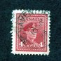 Canada Postage Stamp 1943 Scott# CA 254 Used 4 ¢ King George VI K