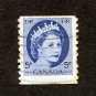 Canada Postage Stamp 1954 Scott# CA 348 Used 5 ¢ Queen Elizabeth II