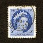 Canada Postage Stamp 1954 Scott# CA 341 Used 5 ¢ Queen Elizabeth II SS