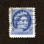 Canada Postage Stamp 1954 Scott# CA 341 Used 5 ¢ Queen Elizabeth II NN