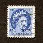 Canada Postage Stamp 1954 Scott# CA 341 Used 5 ¢ Queen Elizabeth II JJ