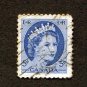 Canada Postage Stamp 1954 Scott# CA 341 Used 5 ¢ Queen Elizabeth II II