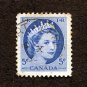 Canada Postage Stamp 1954 Scott# CA 341 Used 5 ¢ Queen Elizabeth II S