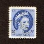 Canada Postage Stamp 1954 Scott# CA 341 Used 5 ¢ Queen Elizabeth II P