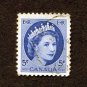 Canada Postage Stamp 1954 Scott# CA 341 Used 5 ¢ Queen Elizabeth II F