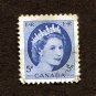 Canada Postage Stamp 1954 Scott# CA 341 Used 5 ¢ Queen Elizabeth II D