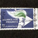 United States Postage Stamp 1963 Scott# US 1234 Used 5¢ Alliance for Progress Emblem C