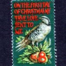 United States Postage Stamp 1971 Scott# US 1445 Used 8¢ Christmas - Partridge in a Pear Tree B