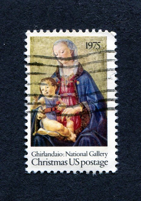 United States Postage Stamp 1975 Scott Us 1579 Used Nv Madonna And Child J