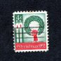 United States Postage Stamp 1962 Scott# US 1205 Used 4¢ Wreath and Candles