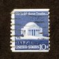 United States Postage Stamp 1973 Scott# US 1520 Used 10¢ Jefferson Memorial and Signature C