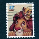 United States Postage Stamp 2004 Scott# US 3867 Used 37¢ Mufasa, Simba A
