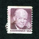 United States Postage Stamp 1971 Scott# US 1402 Used 8¢ Dwight David Eisenhower C