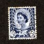 United Kingdom Postage Stamp 1968 Scott# GB-W 11 Used 5 d Queen Elizabeth II - 5d Wilding Portrait