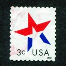 United States Postage Stamp 2002 Scott# US 3613 Used 3¢ Star G