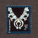 United States Postage Stamp 2004 Scott# US 3750 Used 2 ¢ Navajo Jewelry H