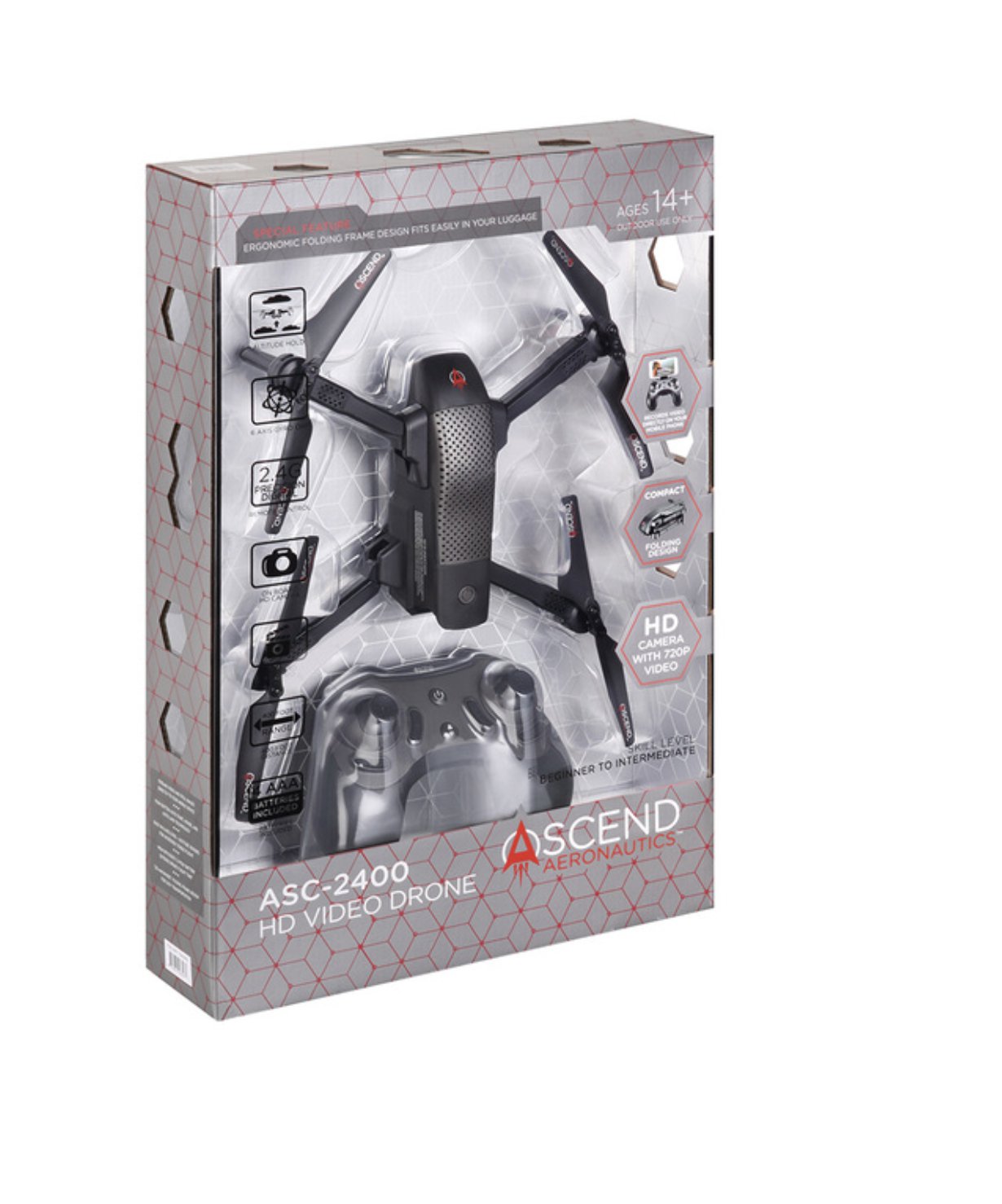 Ascend Aeronautics ASC2400 HD Video Drone, Records HD Video to Mobile