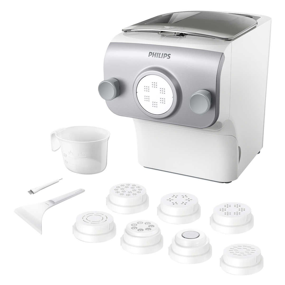 Philips Avance Pasta and Noodle Maker Plus w/ 4 Shaping Discs, White HR2378/06