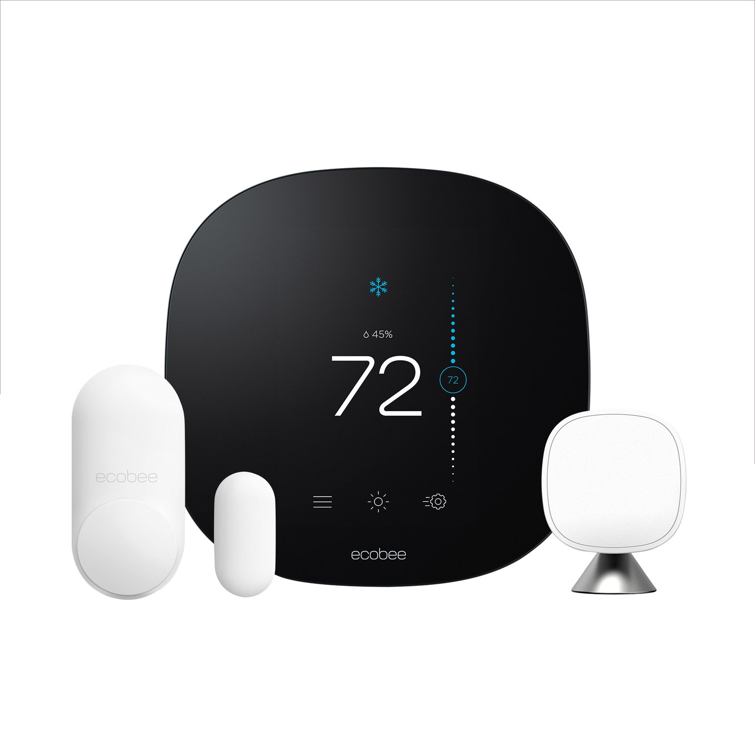 ecobee Smart Thermostat with Whole Home Sensors, Control Remotely from