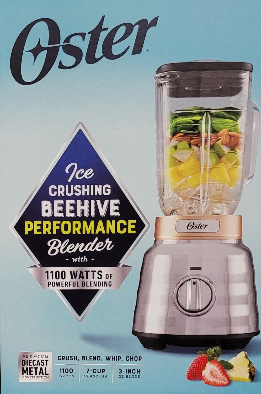 Oster Ice Crushing Beehive Performance Blender, 1100 Watts 7Cup