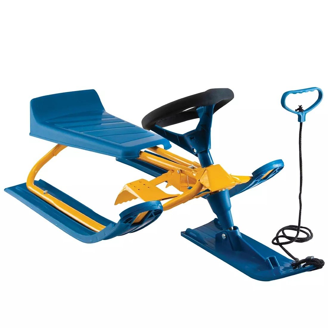 Frost Rush Snow Bike Sled Racer with Padded Steering Wheel and Twin Brakes