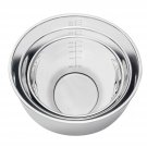 MIU 3 Piece Stainless Steel Mixing Bowls, Non-Skid Silicone Bottoms