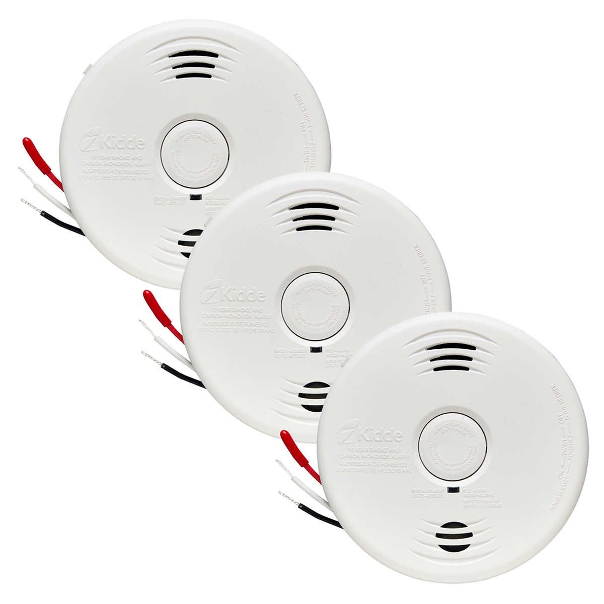 Kidde Hardwired Combination Smoke & Carbon Monoxide Alarm, 3pack